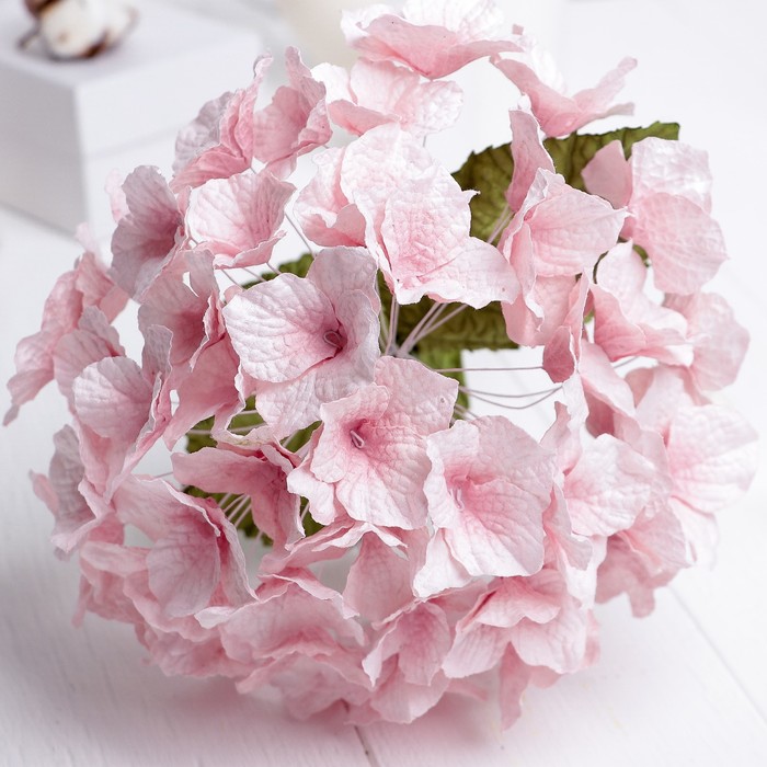 Искусственный цветок "Большая гортензия" розовая 45 см