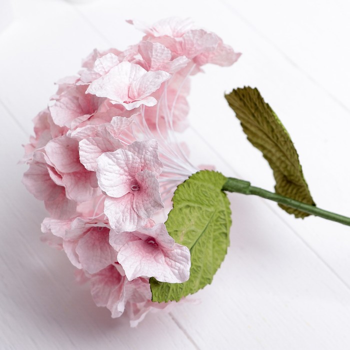 Искусственный цветок "Большая гортензия" розовая 45 см