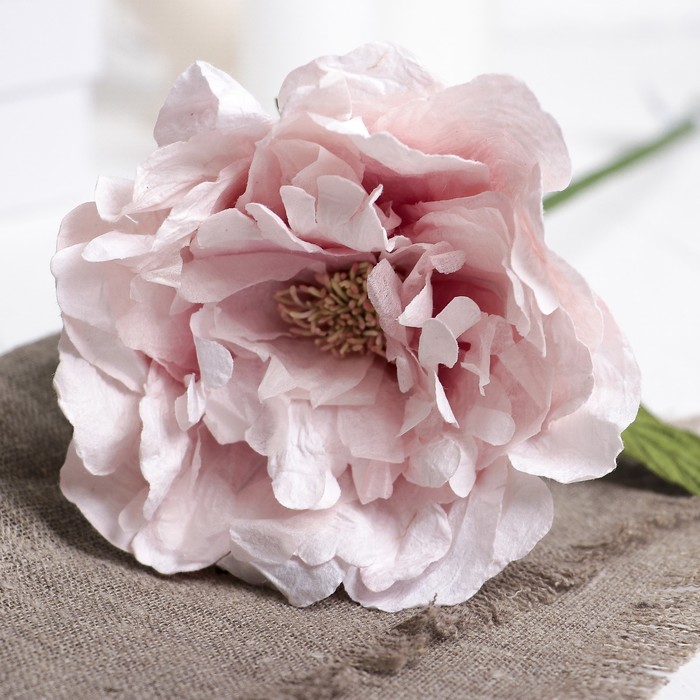 Искусственный цветок "Распустившийся пион" розовый 47 см