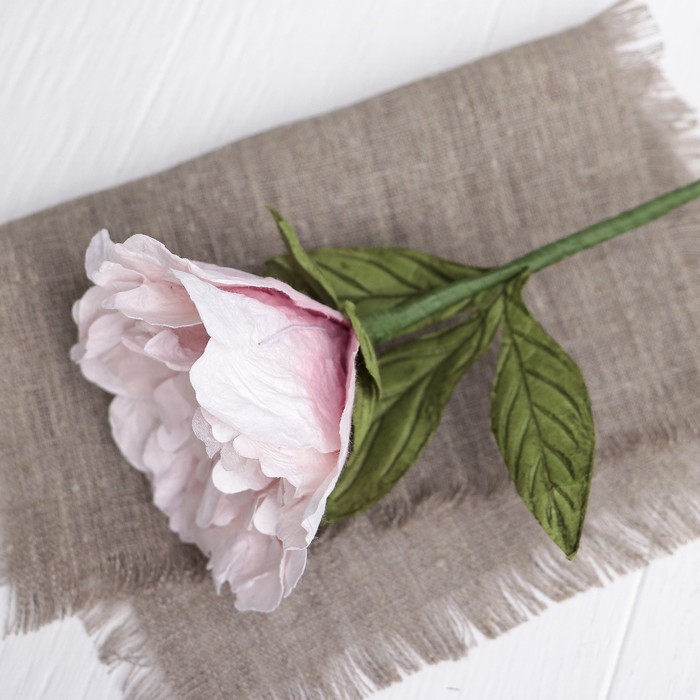 Искусственный цветок "Распустившийся пион" розовый 47 см