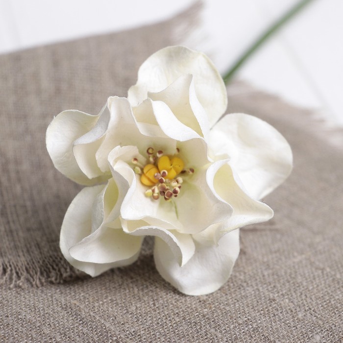 Искусственный цветок "Гардения" белый 40 см