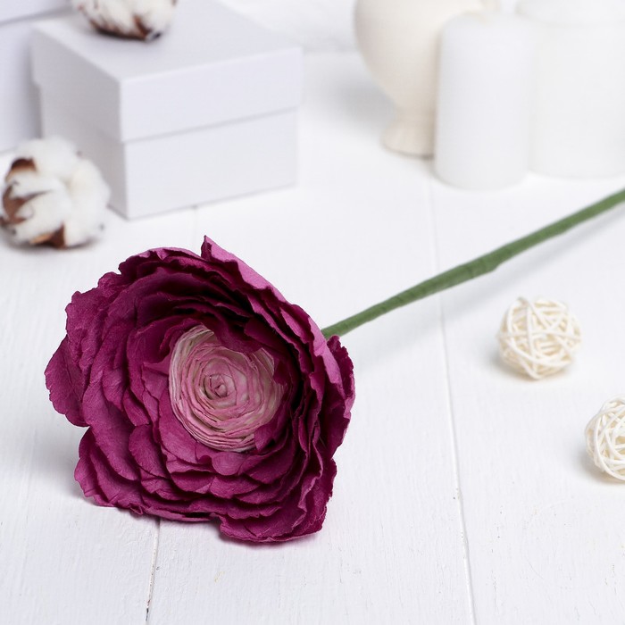 Искусственный цветок "Большой лютик" розовый 45 см