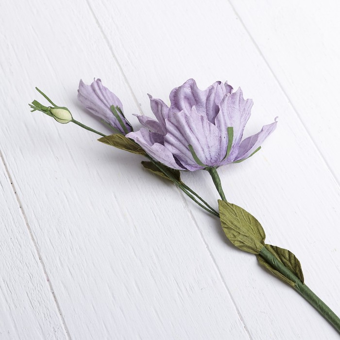 Искусственный цветок "Эустома" сиреневая 48 см