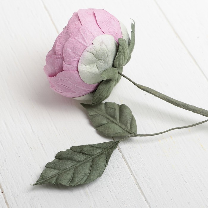 Искусственный цветок "Круглый пион" нежно-розовый 40 см