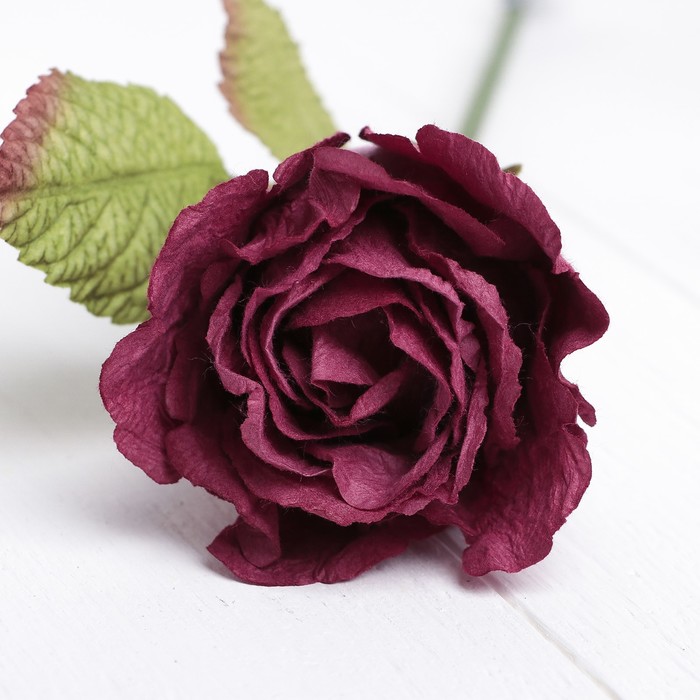 Искусственный цветок "Роза Леди" тёмно-розовый 44 см