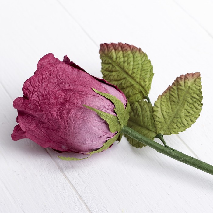 Искусственный цветок "Роза Леди" тёмно-розовый 44 см