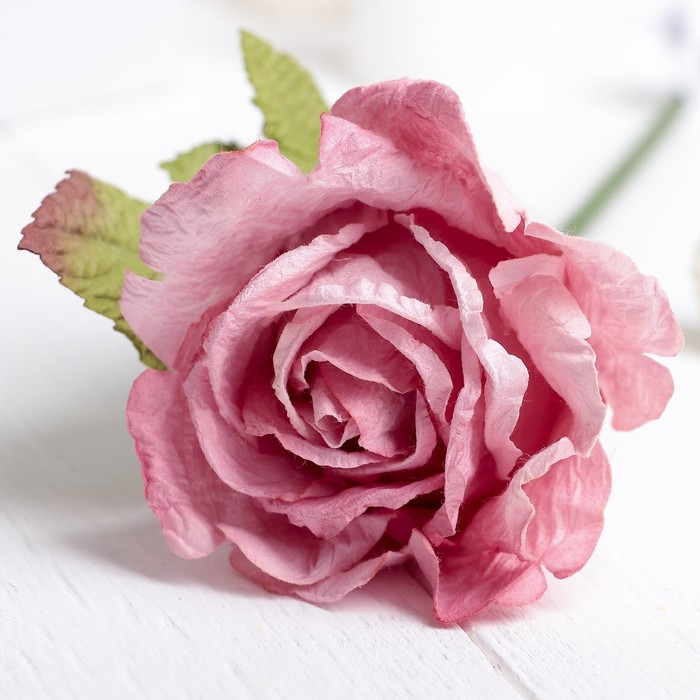 Искусственный цветок "Роза Леди" фламинго 44 см