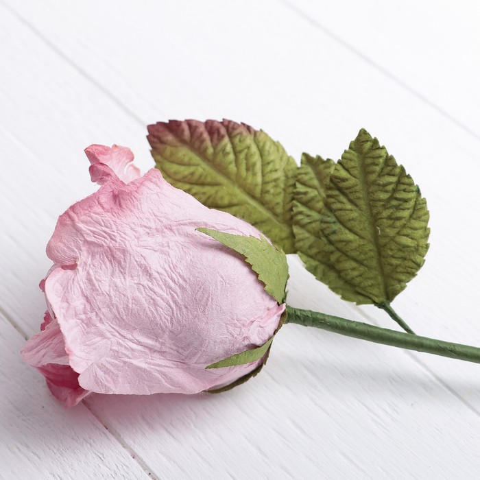 Искусственный цветок "Роза Леди" фламинго 44 см