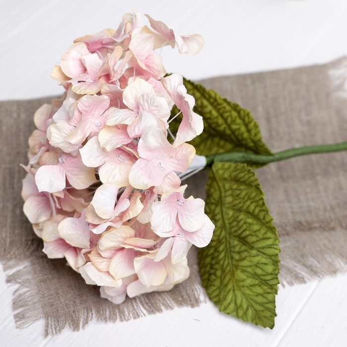 Искусственный цветок "Гортензия" фламинго 45 см