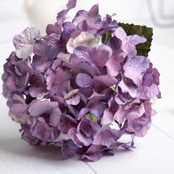 Искусственный цветок "Гортензия" фиолетовый 45 см