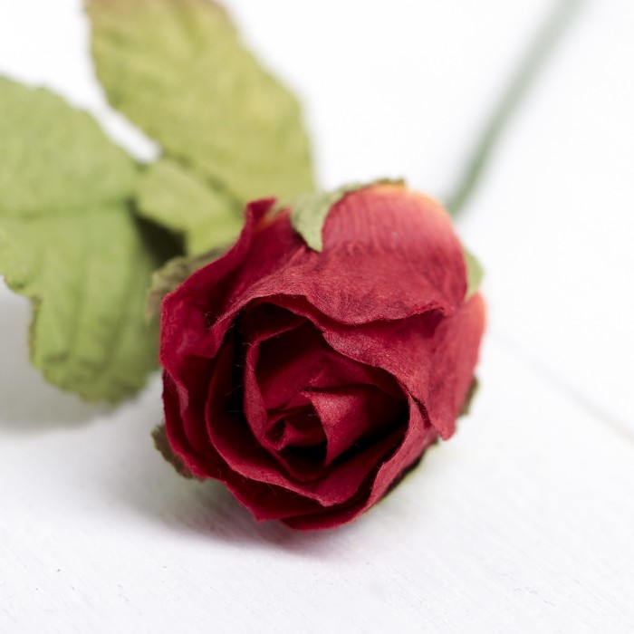 Искусственный цветок "Роза" красная 40 см