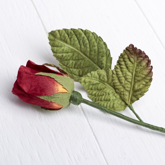 Искусственный цветок "Роза" красная 40 см