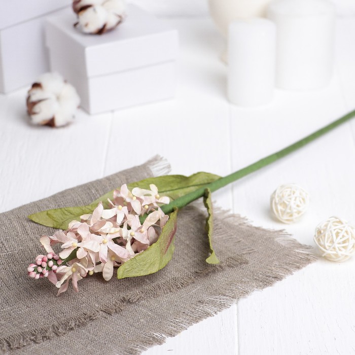 Искусственный цветок "Большая сирень" розовая 54 см