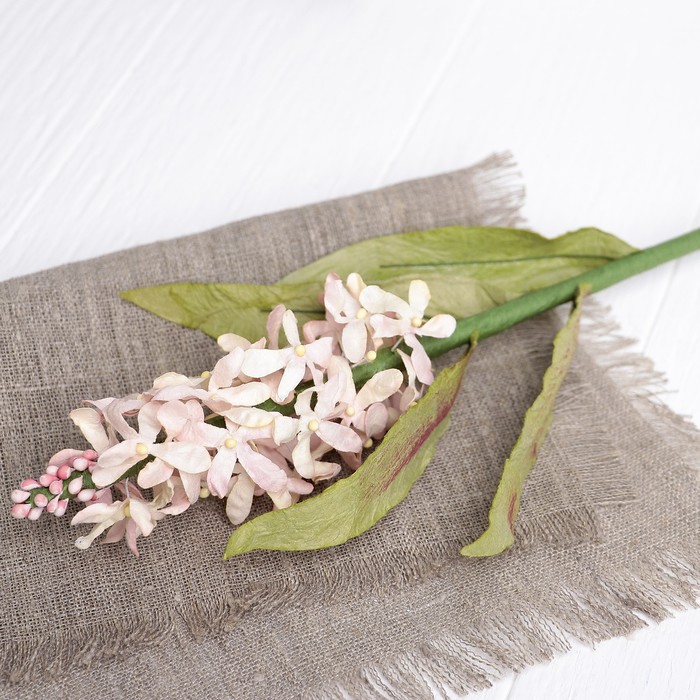 Искусственный цветок "Большая сирень" розовая 54 см