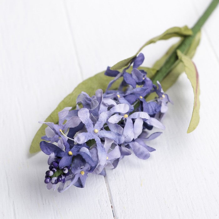 Искусственный цветок "Большая сирень" сиреневая 54 см