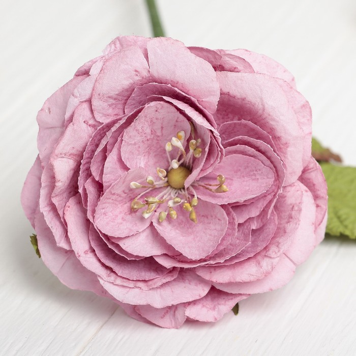 Искусственный цветок "Английская роза" розовый 44 см