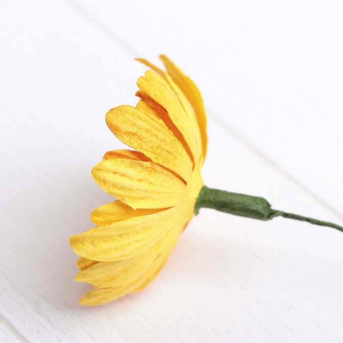 Искусственный цветок "Гербера" жёлтый 45 см