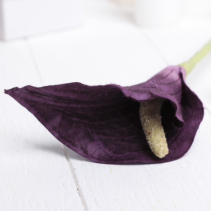 Искусственный цветок "Калла" бордовый 46 см