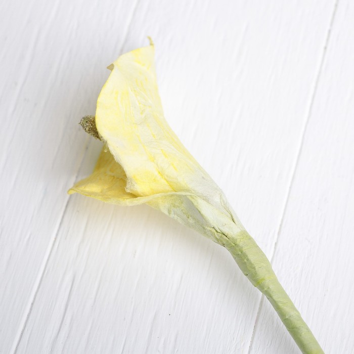 Искусственный цветок "Калла" жёлтый 46 см