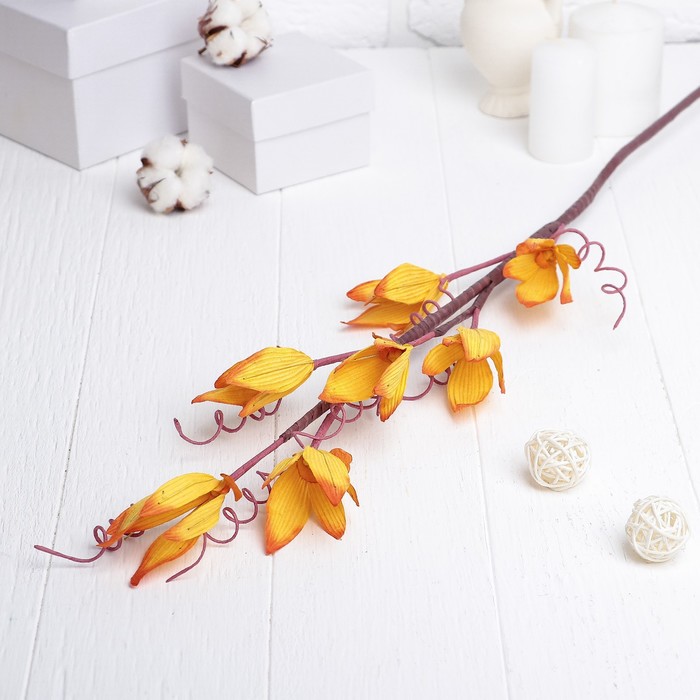 Искусственный цветок "Орхидея" жёлтая 70 см