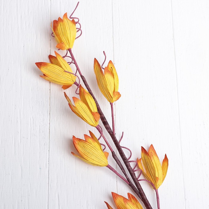 Искусственный цветок "Орхидея" жёлтая 70 см