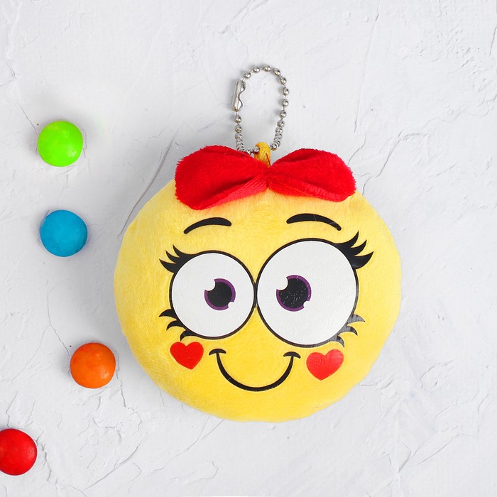 Мягкая игрушка-подвеска смайлик "Милашка", 9 см