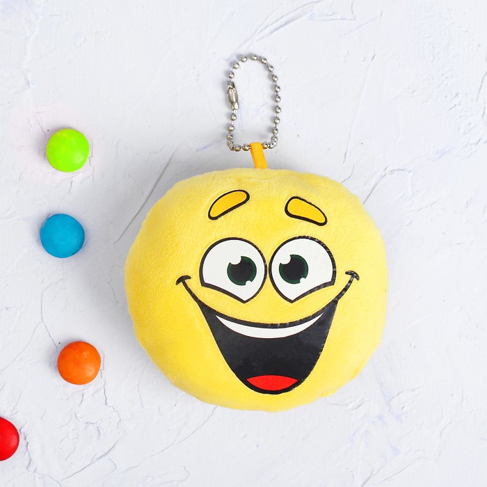 Мягкая игрушка-подвеска смайлик "Радостный", 9 см