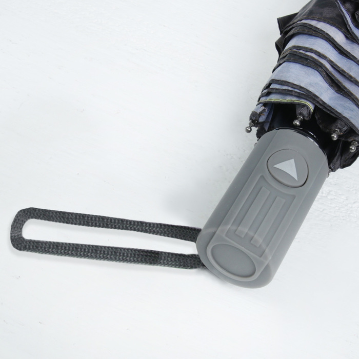 Зонт полуавтоматический "Цветущий луг", R=49см, цвет серый/оранжевый