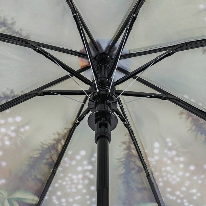 Зонт полуавтоматический "Распустившаяся роза", R=49см, цвет зелёный