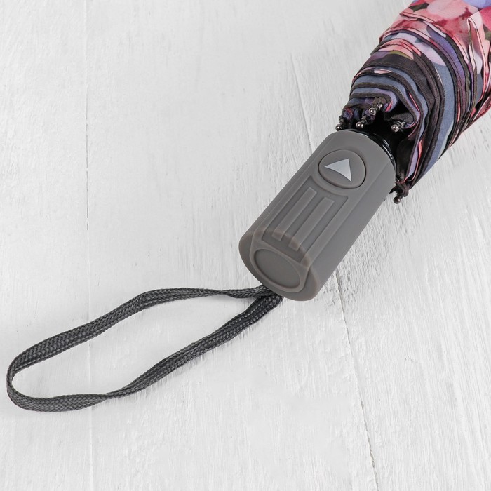 Зонт полуавтоматический "Распустившаяся роза", R=49см, цвет зелёный