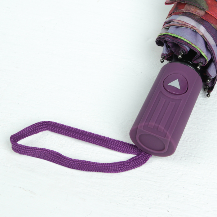 Зонт полуавтоматический "Кустовые розы", R=49см, цвет фиолетовый