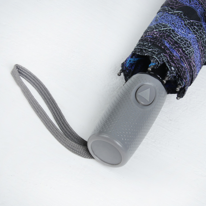 Зонт полуавтоматический "Сказочные розы", R=49см, цвет синий/сиреневый