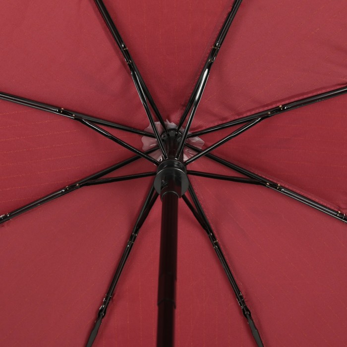 Зонт автоматический "Полоска", R=50см, цвет бордовый