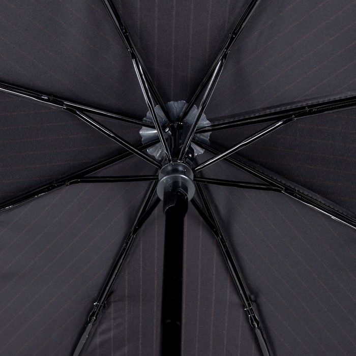 Зонт автоматический "Полоска", R=50см, цвет чёрный