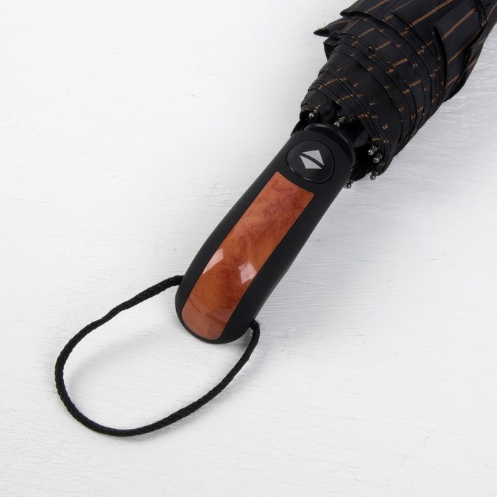 Зонт автоматический "Полоска", R=50см, цвет чёрный