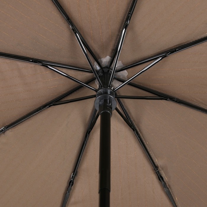 Зонт автоматический "Полоска", R=50см, цвет коричневый