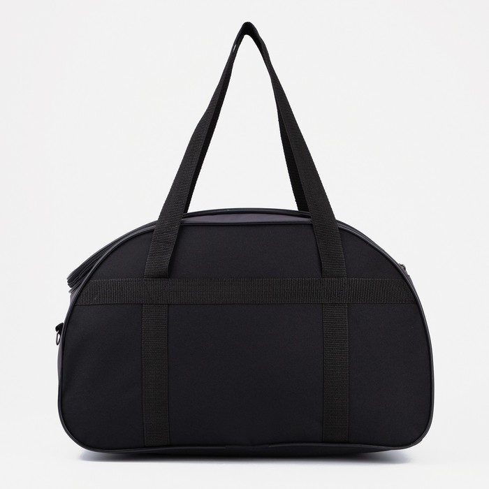 фото Сумка спортивная на молнии, наружный карман, цвет чёрный/серый luris