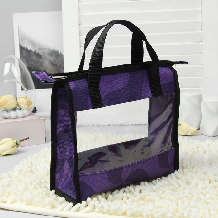 Косметичка банная "Фитнес", отдел на молнии, принт спиннер фиолетовый