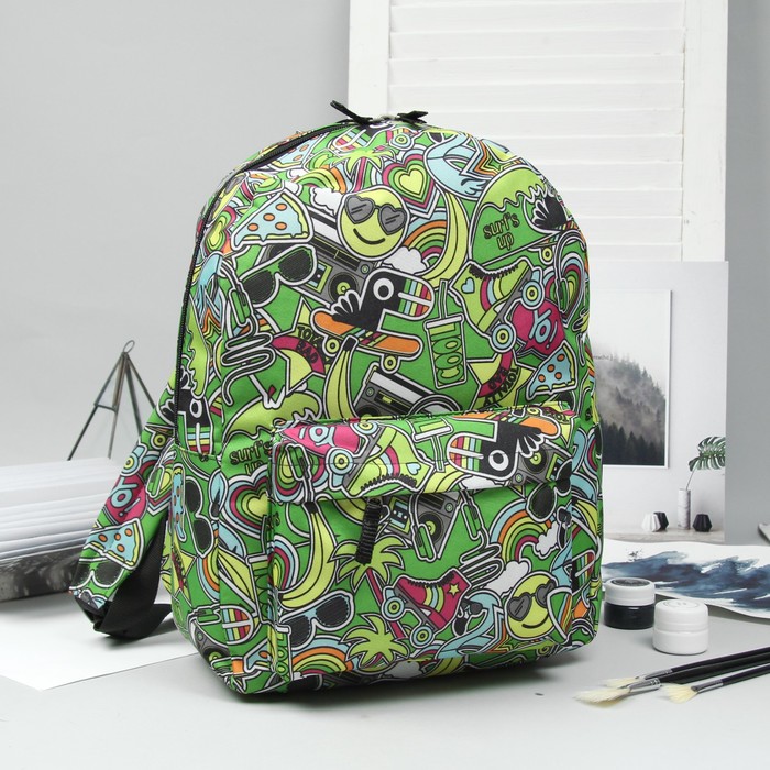 Рюкзак молодёжный "Очки", отдел на молнии, наружный карман