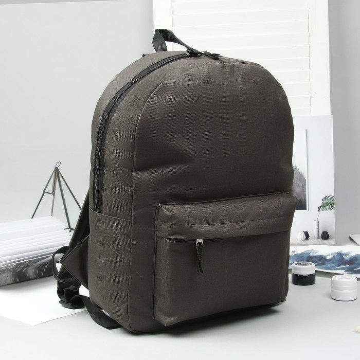 Рюкзак молодёжный, отдел на молнии, наружный карман, цвет хаки