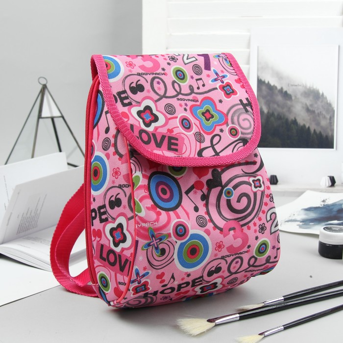 Рюкзак детский "Цифры", отдел на клапане, цвет розовый