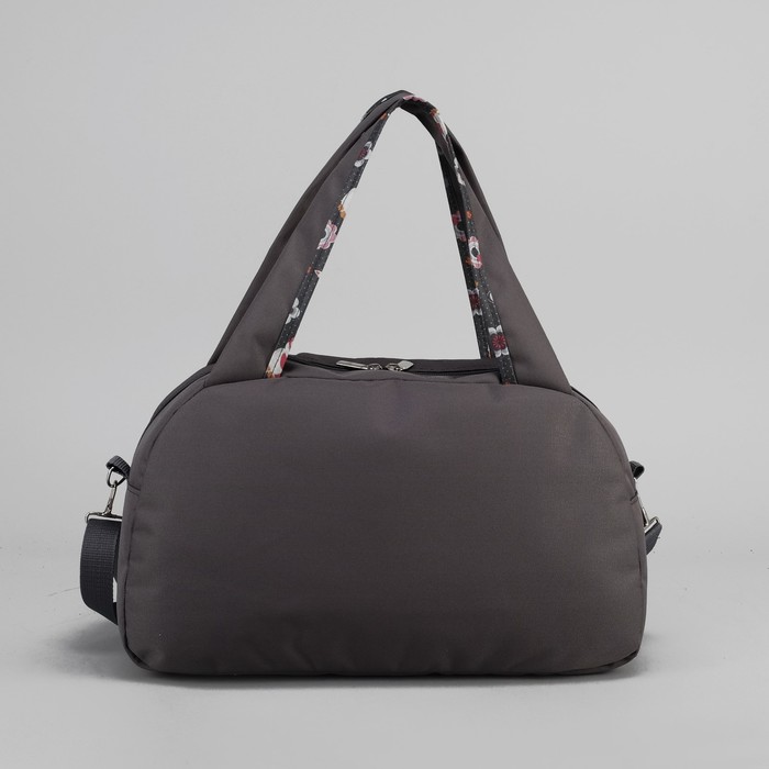 Сумка спортивная для фитнеса "Совы в очках", отдел на молнии, наружный карман, цвет серый