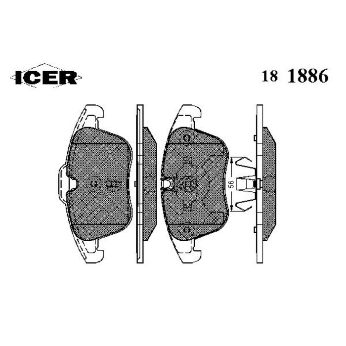 Колодки тормозные  ICER 181886