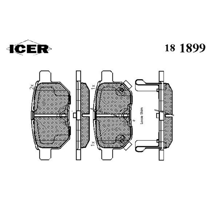 Колодки тормозные  ICER 181899