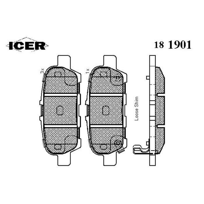 Колодки тормозные  ICER 181901