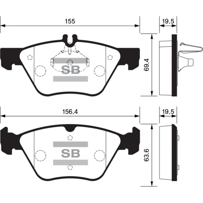 Колодки тормозные  HI-Q SP1088