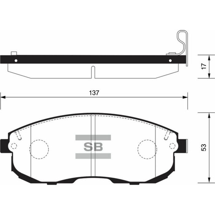 Колодки тормозные  HI-Q SP1107F