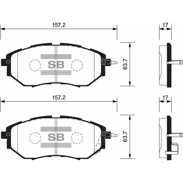 Колодки тормозные  HI-Q SP1534
