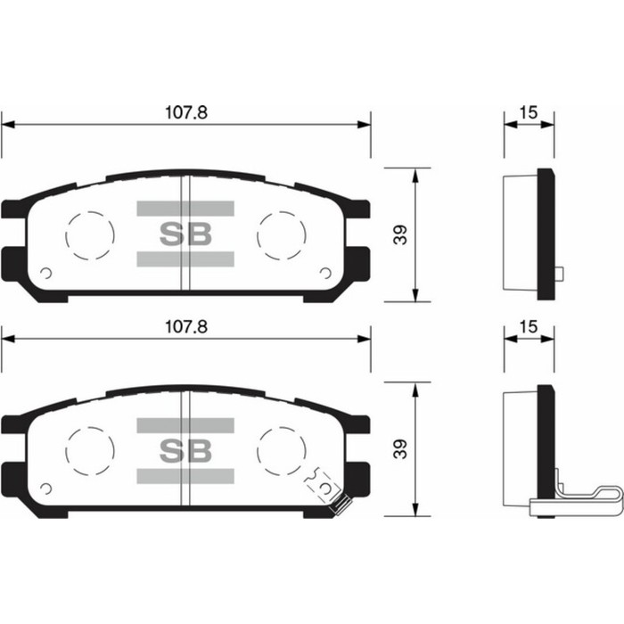 Колодки тормозные  HI-Q SP1537