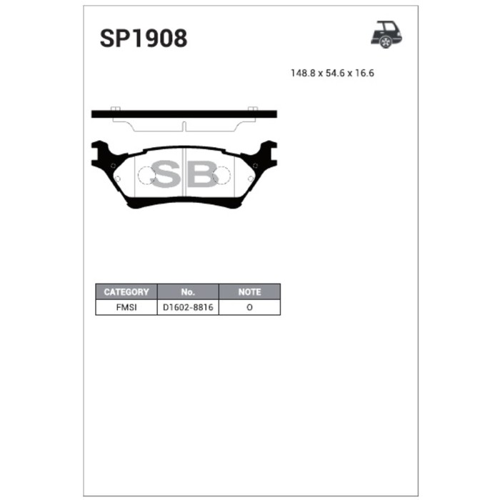 Колодки тормозные  HI-Q SP1908